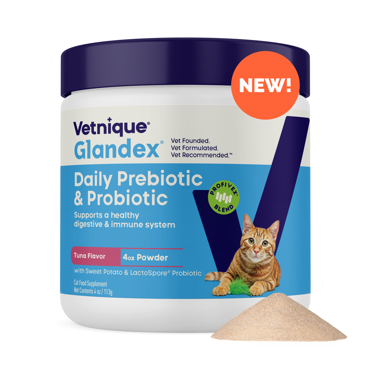 Glandex Daily Prebiotic & Probiotic Powder for Cats