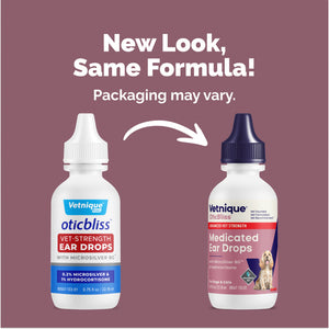OticBliss® Advanced Vet Strength Medicated Ear Drops with MicroSilver BG ™