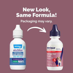 OticBliss™ Advanced Vet Strength Allergy Ear Drops for Dogs and Cats