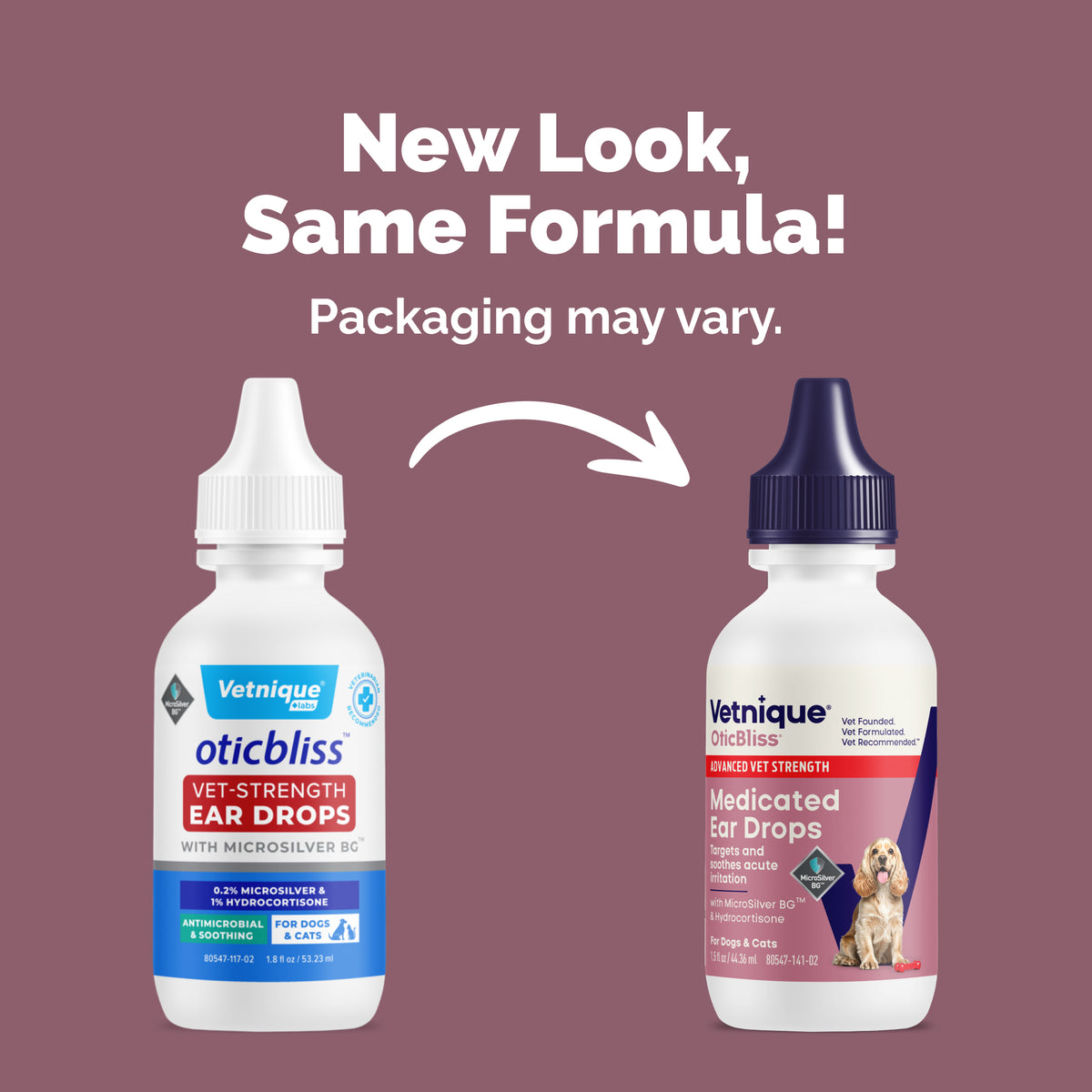 OticBliss® Advanced Vet Strength Medicated Ear Drops with MicroSilver BG™