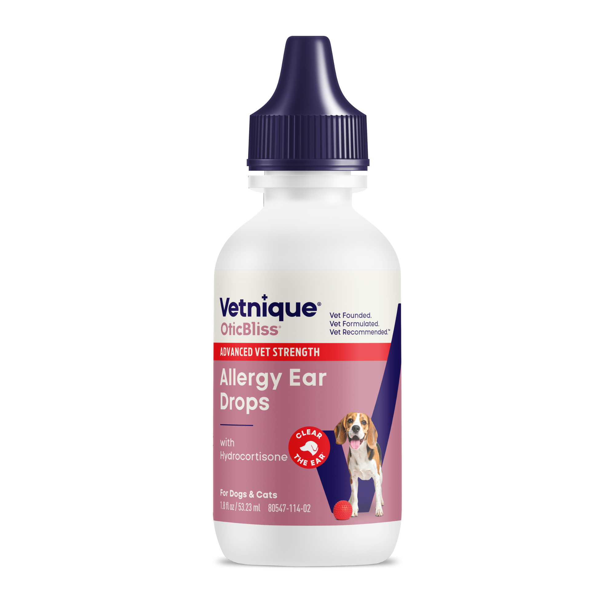 Oticbliss™ Advanced Vet Strength Allergy Ear Drops for Dogs Cats