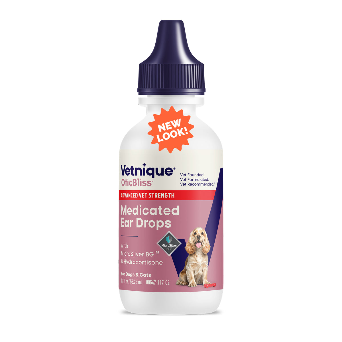 OticBliss® Advanced Vet Strength Medicated Ear Drops with MicroSilver BG ™