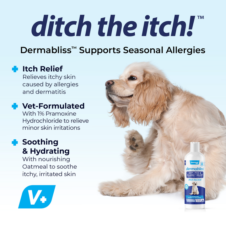 Dermabliss™ Anti-Itch Relief Medicated Dog Shampoo - 16 Oz | Vetnique