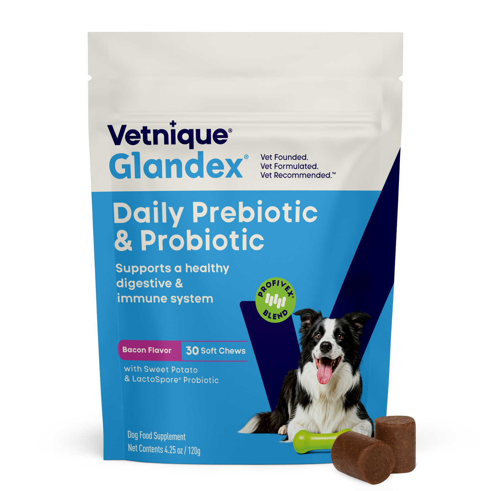 Glandex® Daily Prebiotic & Probiotic Soft Chews & Powder