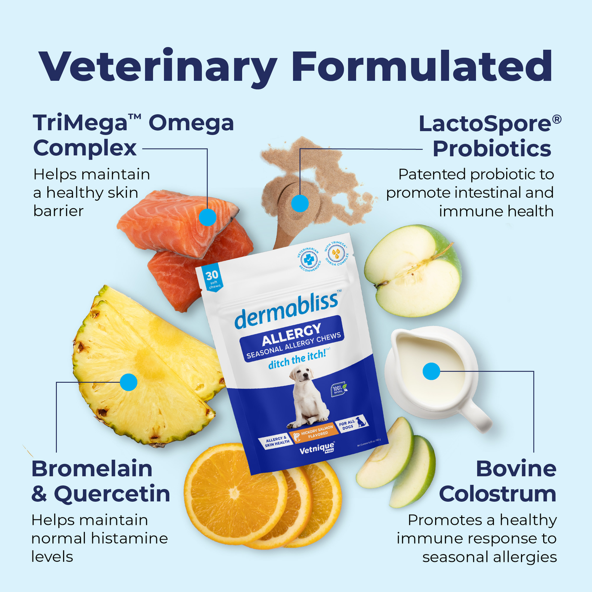 Dermabliss™ Seasonal Allergy & Immune Soft Chews for Dogs - VetPass Free Sample