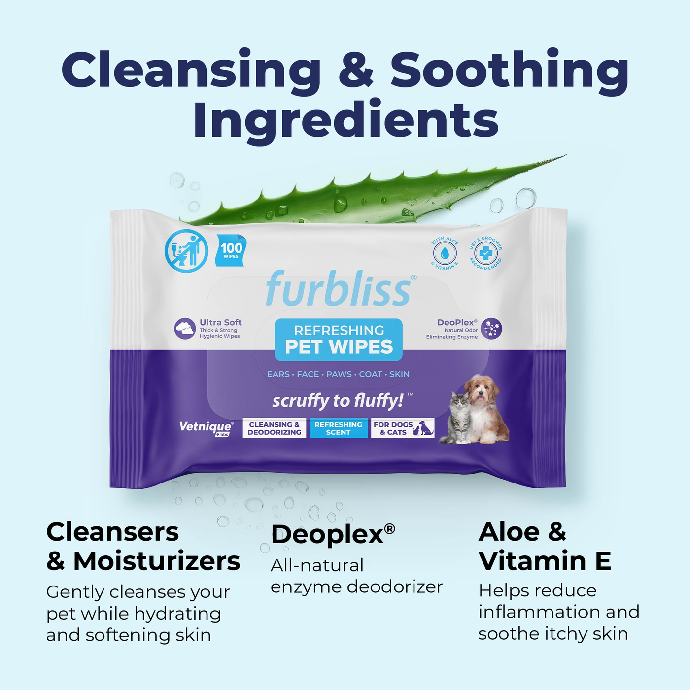 Furbliss® Hygienic Grooming Pet Wipes