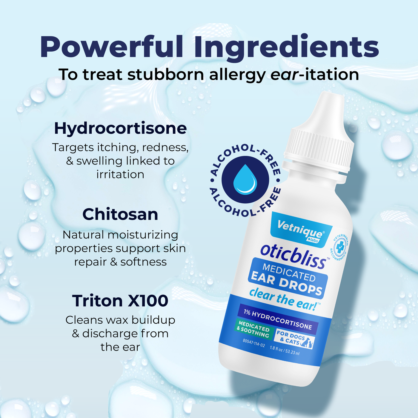 Oticbliss™ Medicated Ear Drops for Dogs and Cats