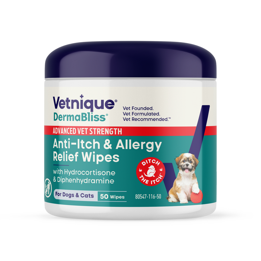 Dermabliss™ Medicated 3-in-1 Allergy Wipes 50 ct Vetnique