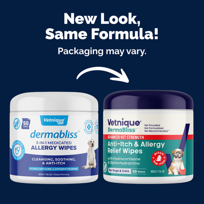 DermaBliss™ Advanced Vet Strength Anti-Itch & Allergy Relief Wipes
