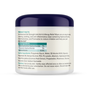 DermaBliss™ Advanced Vet Strength Anti-Itch & Allergy Relief Wipes