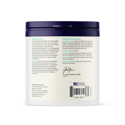Dentabliss Daily Dental Wipes Finger Mitts 50 Count Jar