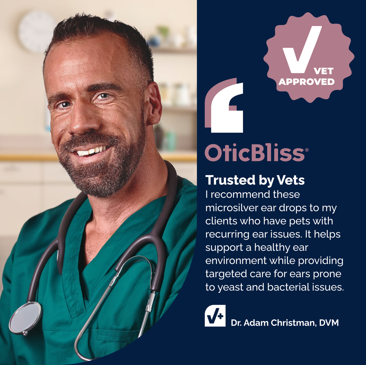 OticBliss® Advanced Vet Strength Medicated Ear Drops with MicroSilver BG ™
