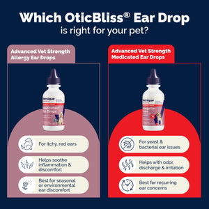 OticBliss® Advanced Vet Strength Medicated Ear Drops with MicroSilver BG ™