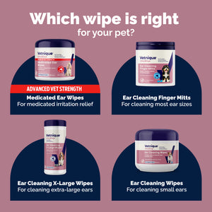 OticBliss™ Advanced Vet Strength Medicated Ear Wipes