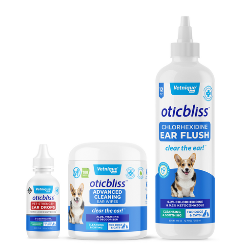 Oticbliss™ Clear the Ear Trio Bundle for Dogs and Cats (15% OFF)