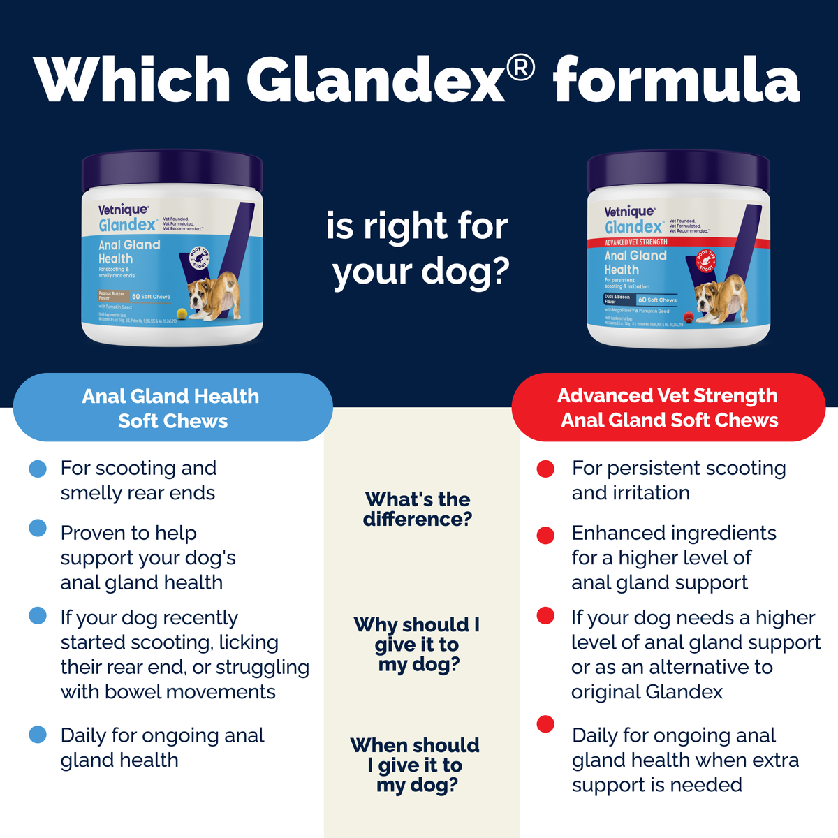 Glandex® Advanced Vet Strength Anal Gland Health Chews for Dogs