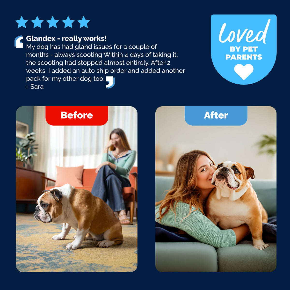 Glandex® Advanced Vet Strength Anal Gland Health Soft Chews for Dogs