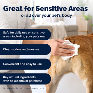 Glandex® Rear-End Hygiene Wipes for Dogs & Cats