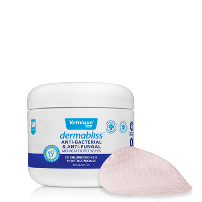 Dermabliss Anti-Bacterial and Anti-Fungal Medicated PEt Wipes