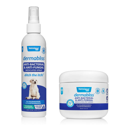 Dermabliss™ Anti-Bacterial & Anti-Fungal Bundle (Spray & Wipes) - Save 15%!